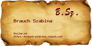 Brauch Szabina névjegykártya